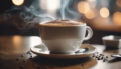 Obraz premium view of some coffee on table background