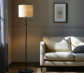 Modern home interior with elegant lighting and minimalist design