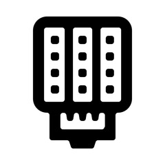 Fluorescent Led Lamp Lightbulb Line Icon