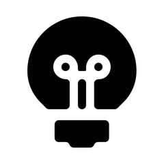 Led Lamp Lightbulb Solid Icon