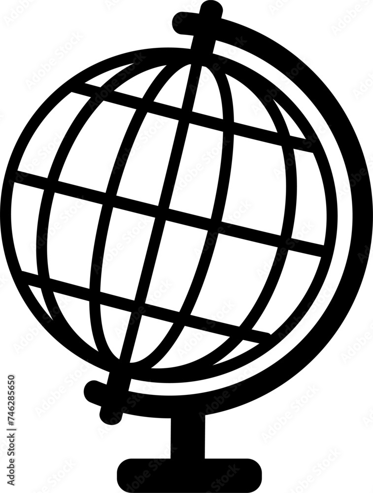 Poster globe icon. replaceable vector design.