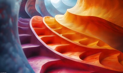 Colorful Spiral background 3d design, generated by AI