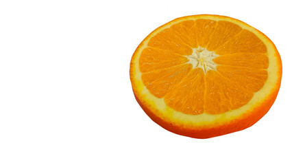 Sliced ​​oranges on a white background