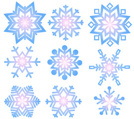 
This is a sky blue snowflake illustration.