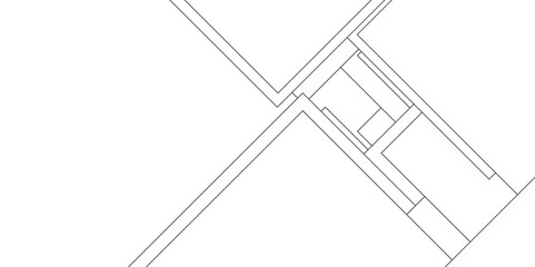 Architectural civil engineering building design with geometric patterns, black and white stripe geometric background, Abstract industrial Design random lines black on white background.