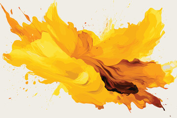 Lemon hitting in the water and make splash. orange Juice splash vector art illustration. Fresh ripe orange fruit, orange cut, juice, smoothie 3D splash twisted. - obrazy, fototapety, plakaty