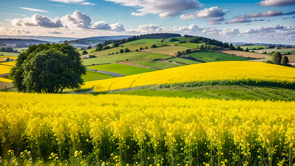 Obraz premium field and blue sky