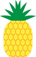 Pineapple fruit icon. Nature food icon.