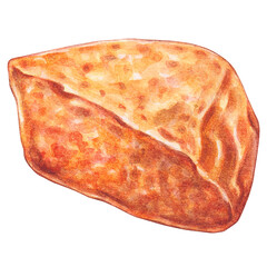 ma lai gao, chinese steamed cake watercolor style, traditional asian food design