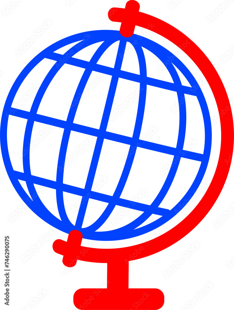 Aufkleber globe icon. replaceable vector design.