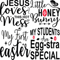 Happy Easter Bundle design, Christian Easter Bundle, Easter Bunny, Retro Easter Cut Files Cricut, Good for Happy Easter tshirt design