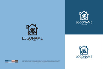 Striking Home logo design Template Composition classic style