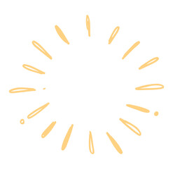 cartoon light rays element
