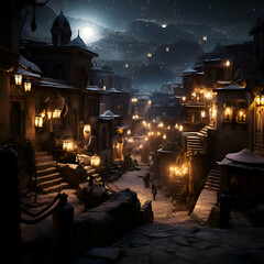 Night view of the ancient city