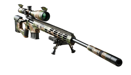 Sniper rifle. Isolated weapon