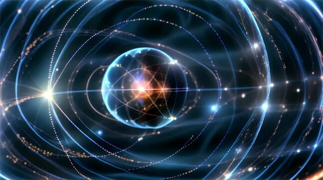 Wireless communication through quantum technology, featuring an orb, close-up in a dark setting