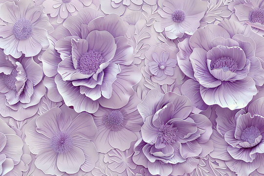 Purple floral background for International Women's Day and Mother's Day.