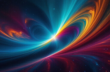 Fototapeta premium Colorful abstract background of a surrealistic interpretation of a cosmic nebula, brought to life through abstract art.