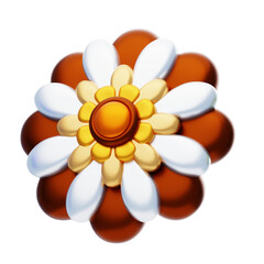 3D Flower Shape That Has Brown Petals