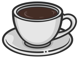 cup of tea or coffee without background