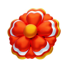  3D Flower Shapes Has A Blush Red Color