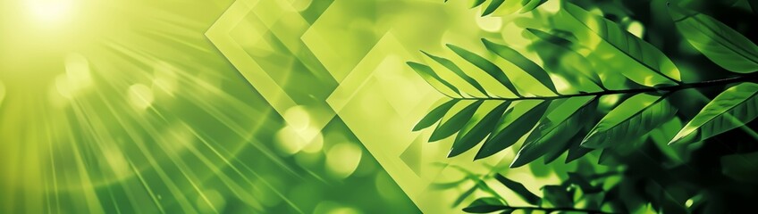 : A visually striking natural concept with an organic touch, featuring a green abstract arrow design. 