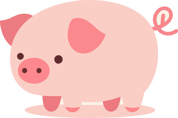 Fototapeta premium Pig illustration artificial intelligence generation.