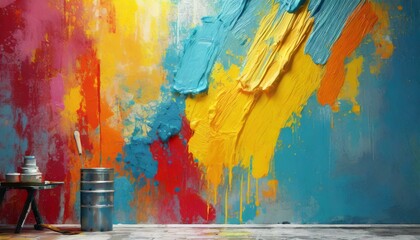 Vivid Transformations: Elevating Interiors with Bright Paint Strokes"