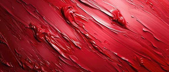 Abstract red paint texture background. Generative AI.