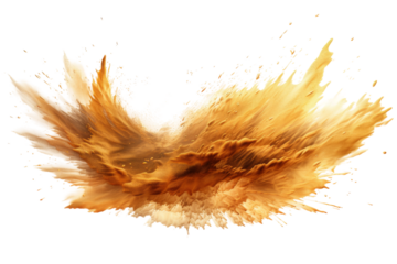 Orange and Yellow Bird Flying Through the Air. An orange and yellow bird is flying through the air gracefully, showcasing its vibrant colors. On PNG Transparent Clear Background.