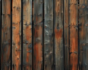 Wooden wall background. Generative AI.