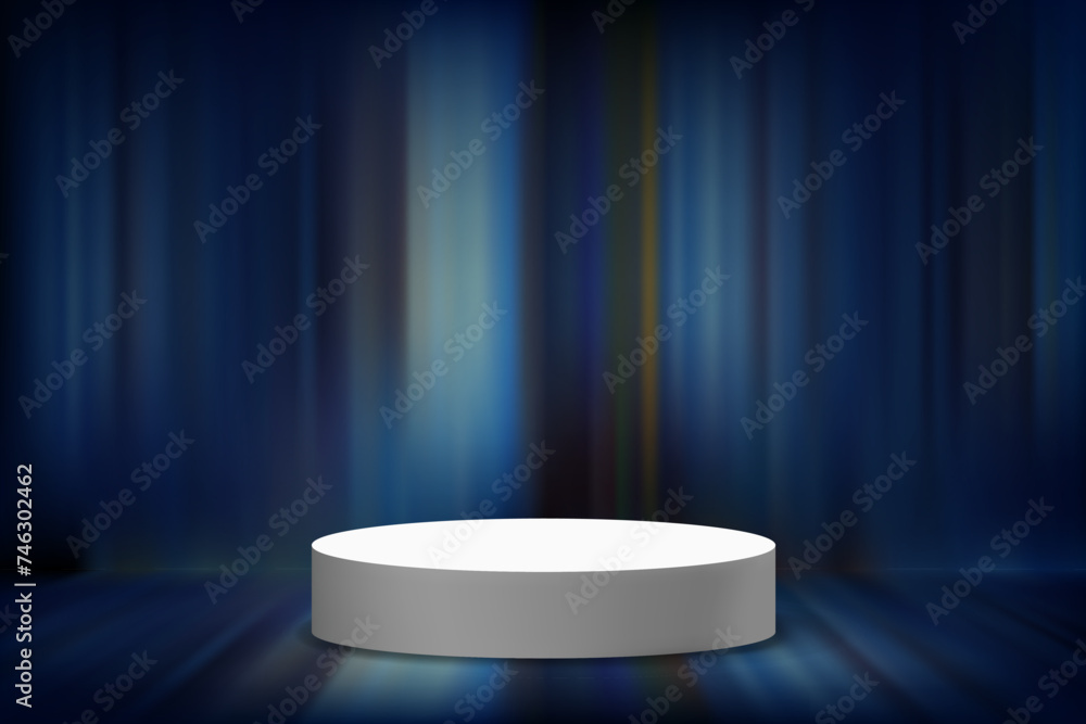 Aufkleber abstract empty studio with podium. design product template. 3d vector mockup