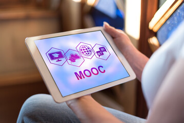 Mooc concept on a tablet