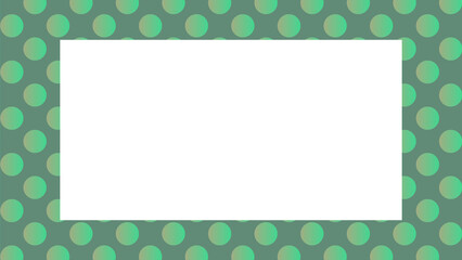 Vintage Green Frame with Leaves and Seamless Pattern