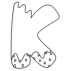 Alphabet chocolate sweet so cute line