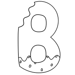 Alphabet chocolate sweet so cute line