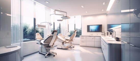 dental medical room interior - obrazy, fototapety, plakaty