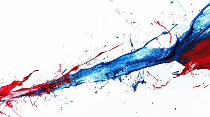 splash of blue and red paint