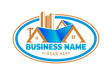 home repair, roofing, handyman, remodeling, renovation, home decor logo