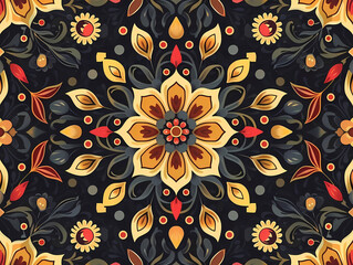 art pattern seamless design for background, wallpaper, flower, fabric, carpet, mandalas, clothing, wrapping, sarong, tablecloth, shape, geometric pattern, ethnic pattern, traditional. illustration