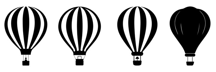 Hand drawn vector illustration  sketch of air balloon  - obrazy, fototapety, plakaty