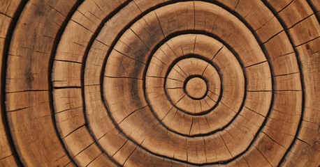 An isolated cross-section of a tree trunk showing concentric rings and wood texture on a white background.