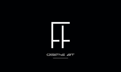 FF, F, abstract letters logo monogram