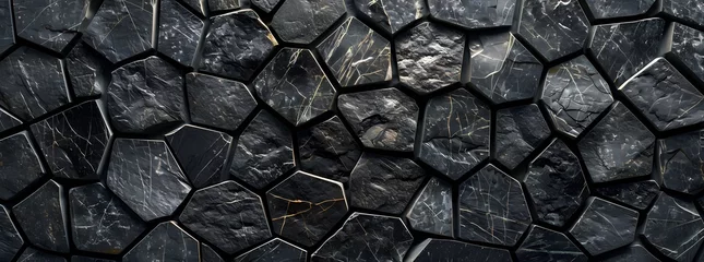 Fotobehang black stone pattern © wpw