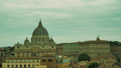 Fototapeta na wymiar Vatican with St Peter's Basilica, Rome, Italy