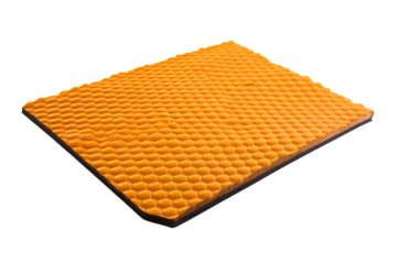 Yellow and Black Mat. The contrasting colors of the mat stand out against the blank canvas, creating a visually striking element. On PNG Transparent Clear Background.