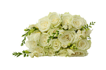 PNG, bouquet of flowers, isolated on white background.