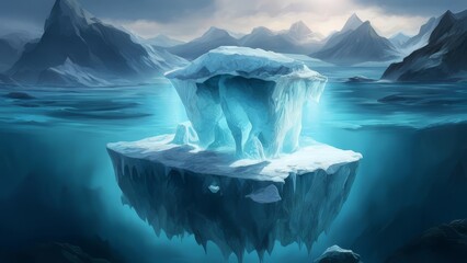 Most of the iceberg is under water.
