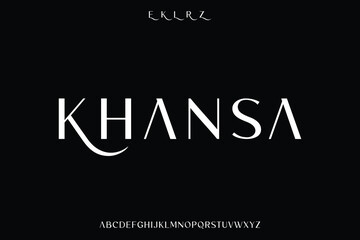 Elegant minimalist sans serif alphabet display font vector with swoosh alternate style