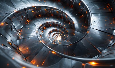 Spiral background 3d design, generated by AI